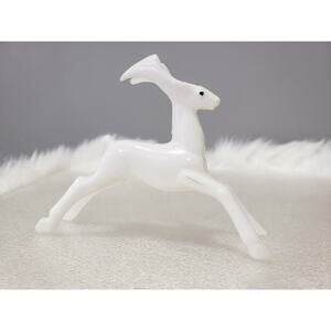 Vintage MID CENTURY HARD PLASTIC REINDEER CHRISTMAS Rosen Celluloid MCM Kitschy